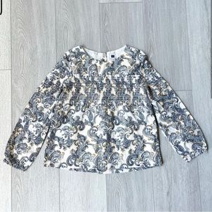Janie and Jack Paisley Long Sleeve Smocked Top 8